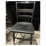 BLACK STENCILED BACK CHAIR