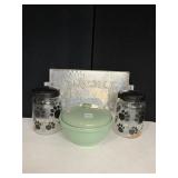 WENDELL AUGUST SERVING TRAY, JCP STONEWARE ROUND