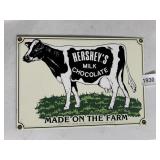 ANDE ROONEY PORCELAIN ENAMELED TIN SIGN HERSHEY
