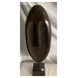 LARGE WOOD CARVING ON STAND REPRODUCTION