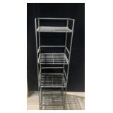 FOLDING SHELVING UNIT GRAY 44" H X 13" W X 11" D