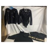 SZ. L BODY SUIT W/ BEADED FRONT, SWEATERS BLACK