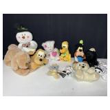 STUFFED ANIMALS INCLUDING PLUTO, GOOFY, SNUGGLE