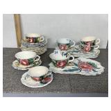 NUMBERED MADE IN ITALY SET OF 4 SNACK PLATES AND