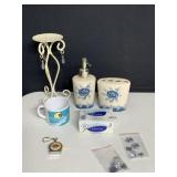 VINTAGE CEDAR POINT TAPE MEASURE, BATHROOM SET,