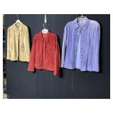 3 JACKETS SZ. E CHOCOS DESIGN SUEDE