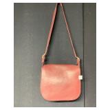 VINTAGE COACH BURGUNDY LEATHER FLAP PURSE