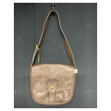 VINTAGE COACH BROWN LEATHER FLAT PURSE