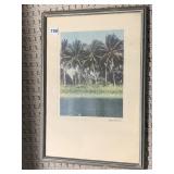 PALM TREE PRINT SIGNED LOWER RIGHT
