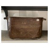 28X13X13 COPPER TUB WITH WOODEN HANDLES