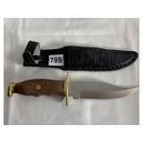 PAKISTAN KNIFE NICE WOOD HANDLE AND SHEATHE