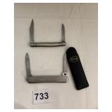 CASE XX KNIFE WITH COVER AND DIAMOND EDGE KNIFE