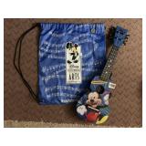 MICKEY MOUSE TOY GUITAR AND DRAW STRING BAG