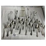 ASSORTED STERLING FORKS AND SPOONS 19.3 OZT