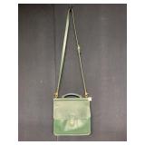 VINTAGE COACH GREEN SOHO FLAP PURSE, SPOT ON BACK