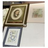 THREE PICTURE FRAME INCLUDING PRINTS