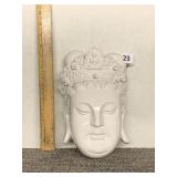 FACETS PORCELAIN BUDDHA FACE TO HANG ON WALL