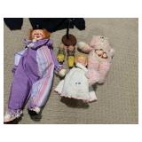 DOLLS, BEAR AND CLOWN
