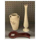 LENOX VASE & FIESTA SPOON REST