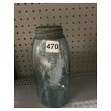 BLUE JAR W/ ZINC LID