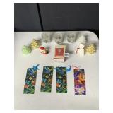 BATTERY OP CHRISTMAS CANDLES, TEA LIGHT HOLDERS