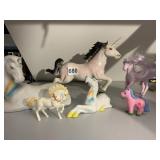 UNICORN GROUP AND PONY, UNICORN WHITE BROKEN