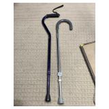 2 ADJUSTABLE METAL CANES