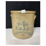 4-GAL ES&B NEW BRIGHTON PA CROCK, SURFACE