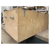 HEAVY DUTY HINGED WOOD STORAGE BOX WITH EXTRA
