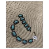 TERQUOISE COLOR NECKLACE AND BRACELET