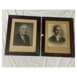 TWO VINTAGE FRAMES W/ PORTRAITS 24" X 19"