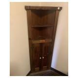 PINE CORNER CABINET 2 DOOR BASE OPEN TOP 52" H X