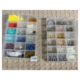 JEWELRY MAKING BEADS IN HOLDER 2 BINS