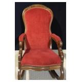 RED VELVET VICTORIAN ROCKER VELVET IN PERFECT