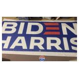 108" X 45" BIDEN HARRIS VINYL SIGN W/ GROMETS AND