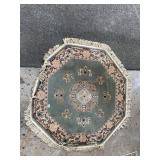 OCTAGON AREA RUG WITH FRINGE