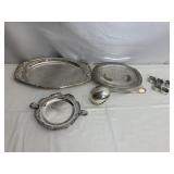 SERVING PIECES SILVERPLATE AND NAPKIN RINGS