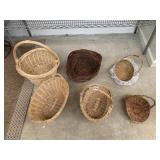 SEVERAL DIFFERENT BASKETS ONE WITH LACE