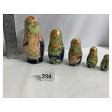 THREE PIECE HAND PAINTED NESTER SET