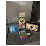 MICKEY CARD GAME, SEALED 100 PC PUZZLE, MINI