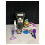 FLIP TOP PET FOOD CONTAINER, NEW DOG TOYS,