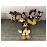 DISNEY BEAN BAG PLUSH MICKEY, GRUMPY, POSEABLE