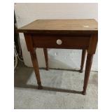 SINGLE DRAWER ANTIQUE TABLE DOVETAILED DRAWER,