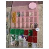 BEADS IN ORGANIZER CASES 2 CASES FULL