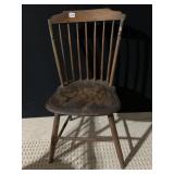 ANTIQUE CHAIR PLANK BOTTOM SEAT