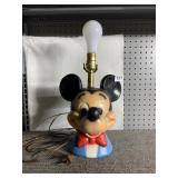 CHALKWARE MICKEY MOUSE HEAD LAMP, HEAD 10.5"T