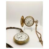 ELGIN POCKET WATCH W/ SECONDHAND PORCELAIN FACE