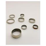 GROUP OF RINGS MADE FROM SILVER COINS - .725 OZT