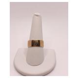10K GOLD RING SZ. 9- 5.2 GRAMS ENGRAVED WHOM