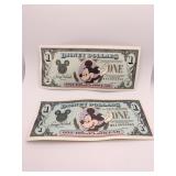 TWO DISNEY DOLLARS